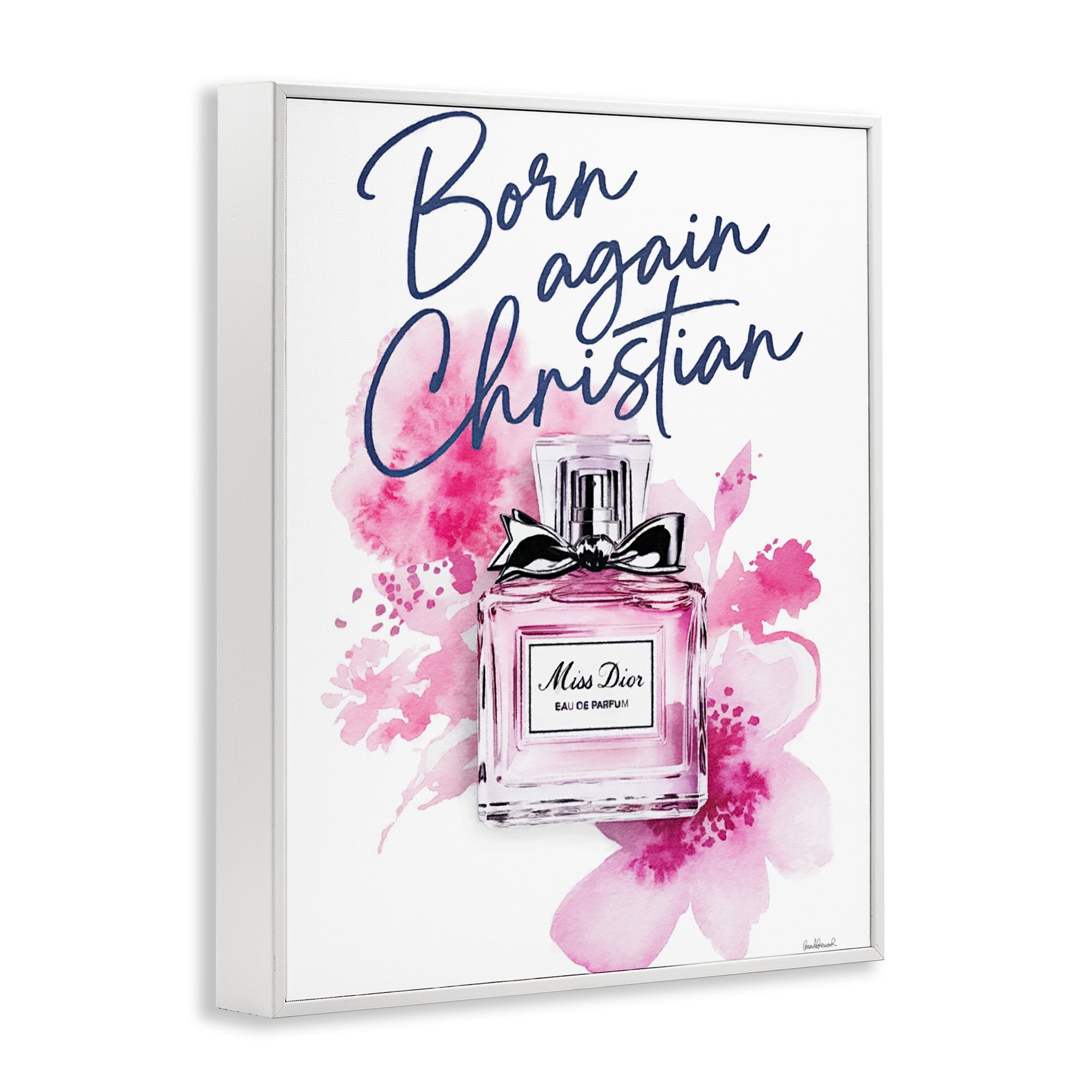 Born Again Christian with Fragrance White Framed Giclee Art, design by Amanda Greenwood