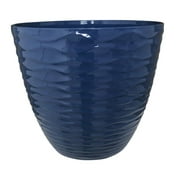 Southern Patio 7009347 15 in. dia. Resin Gallway Patio Planter - Navy
