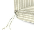 thumbnail image 6 of Jordan Manufacturing Sunbrella 74" x 22" Shore Linen Natural Stripe Rectangular Outdoor Chaise Lounge Cushion with Ties and Hanger Loop, 6 of 11