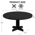 thumbnail image 2 of TROPOW 47" Round Farmhouse Dining Table for 4-6 People – Wood Tabletop with Sturdy Pedestal Base, Circle Kitchen & Dining Table for Home, Living Room, or Small Spaces, 2 of 7