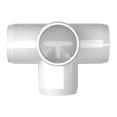 FORMUFIT PVC Fitting, 4Way Tee Side Outlet , Furniture Grade, 1/2