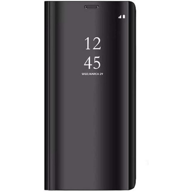 Case Compatible / Replacement For Samsung Galaxy S7 Case Mirror Cover Clear View Case Flip Protective Cover Cell Phone Case Cell Phone Case Cover Flip Metallic Woman Scarf With Pocket (Black)