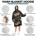 thumbnail image 5 of Wearable Oversized Blanket,Colorful Music Keyboard Black Pattern Wearable Blanket Hoodie for Adults,Cozy Hooded Blankets with Super Pockets,Super Warm Fuzzy Pullover for Women & Men, 5 of 6