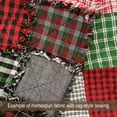 thumbnail image 2 of JCS Lodge Green 6 Plaid Homespun Cotton Fabric Sold by the Yard, 2 of 5