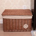 thumbnail image 5 of FONDOTIN Wicker Storage Basket Box Rattan Decorative Box for Living Room 1Set, 5 of 5