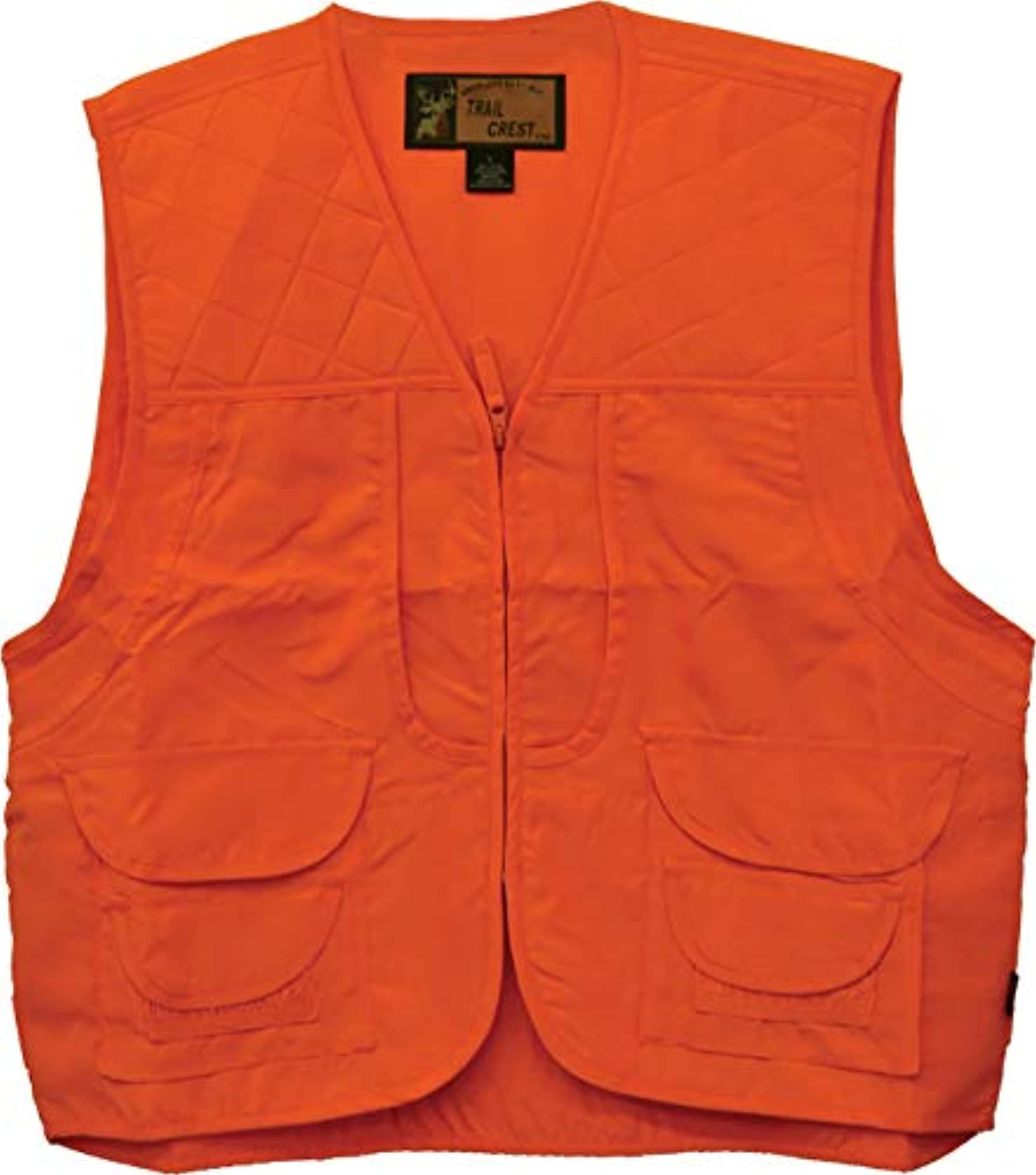 TrailCrest Mens Blaze Orange Safety Front Loader Vest 