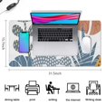 thumbnail image 5 of Long Mouse Pads for Desk,Blue Boho Plant Pattern Desk Mats on Top Of Desks, Desk Mouse Pad Extra Large with 3mm Non-Slip Base and Stitched Edge for Gaming,Office,Work,Home 31.5"x15.7", 5 of 6