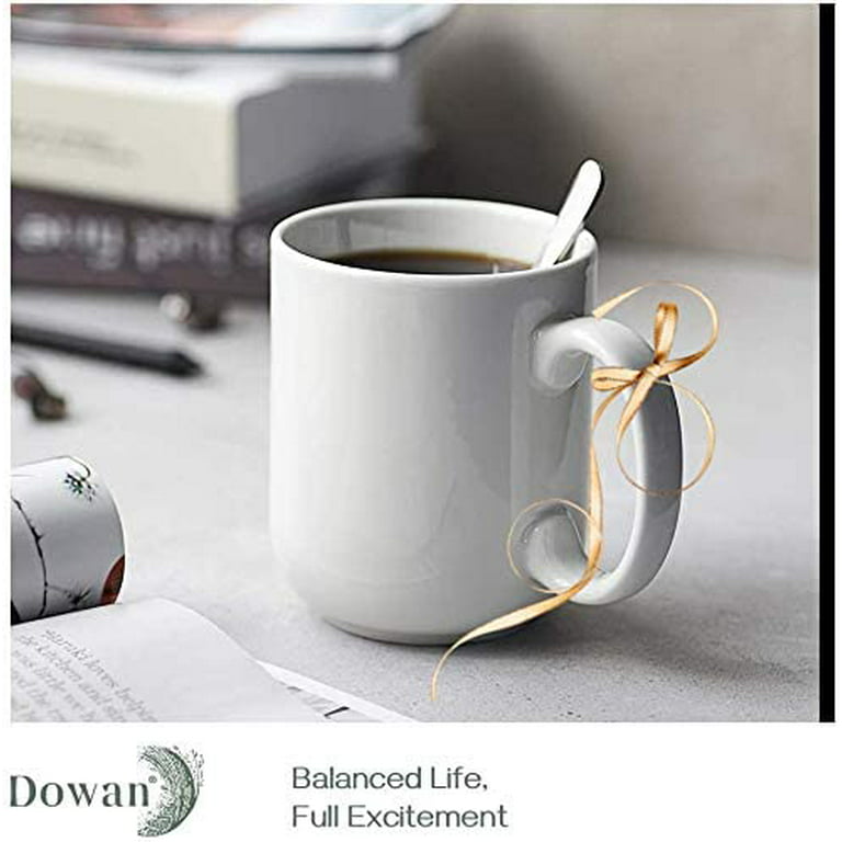 DOWAN Coffee Mug, 24 oz Large Coffee Mug with Coaster for Coffee Tea Milk  Cocoa, Ceramic Coffee Cup with Handle for Coffee Cereal Latte for Men  Women