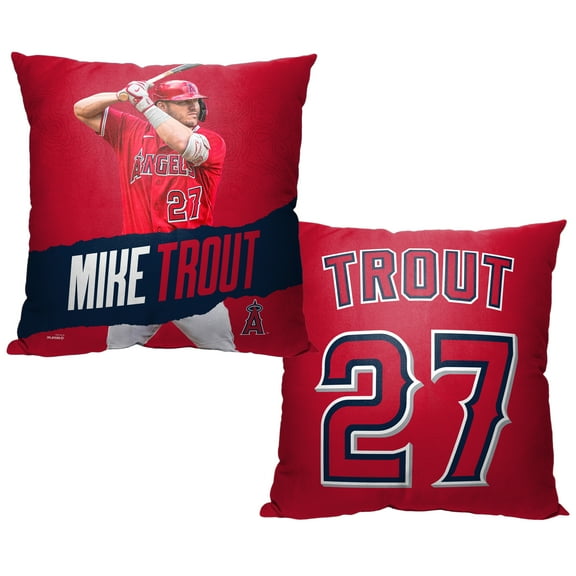 The Northwest Group Mike Trout Los Angeles Angels 16" x 16" Player Printed Throw Pillow