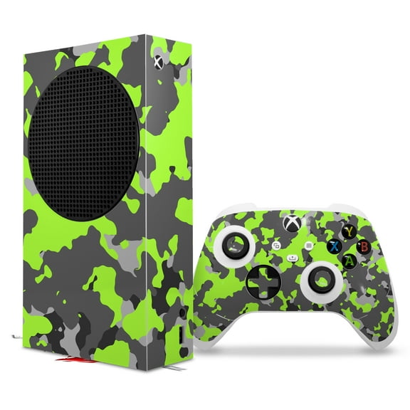 WraptorSkinz Skin Wrap compatible with the 2020 XBOX Series S Console and Controller WraptorCamo Old School Camouflage Camo Lime Green (XBOX NOT INCLUDED)