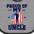 thumbnail image 4 of Inktastic Military Uncle Proud Nephew Boys or Girls Baby Bib, 4 of 4