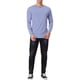 thumbnail image 2 of Camiseta de rayas de manga larga para hombre INSPIRE CHIC, cuello redondo, básica, talla 2XL, azul, 2 of 6