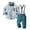 Light blue A, variant on IROINNID Toddler Boys Formal Jumpsuit Set Long Sleeve Turndown Lapel Outfits Infant Gentleman Solid Homecoming Suit with Bow-tie 2PC