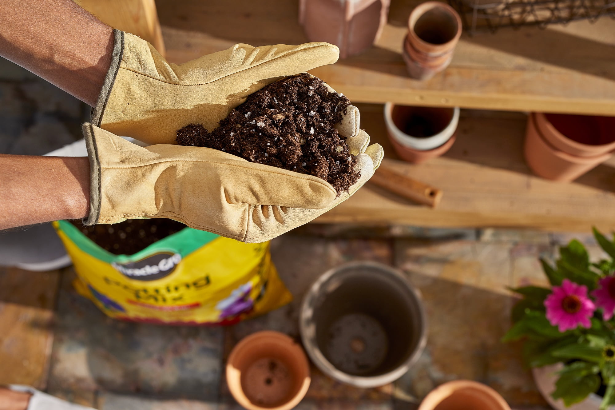 Miracle-Gro Potting Mix 16 qt., 2-Pack, Feeds Up to 6 Months, For Use In Containers