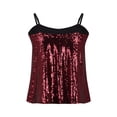 thumbnail image 7 of safuny Women's Trendy Strap Cami Tanks Summer Sequin Embellished Tank Tops Sleeveless Deep V-neck Shirts Beach Vintage Clothing Fashion Summer Red, 7 of 7