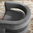thumbnail image 4 of Armchair Accent Chair, Velvet, Grey Gray, Modern Contemporary Urban Design, Living Lounge Room Hotel Lobby Hospitality, 4 of 9