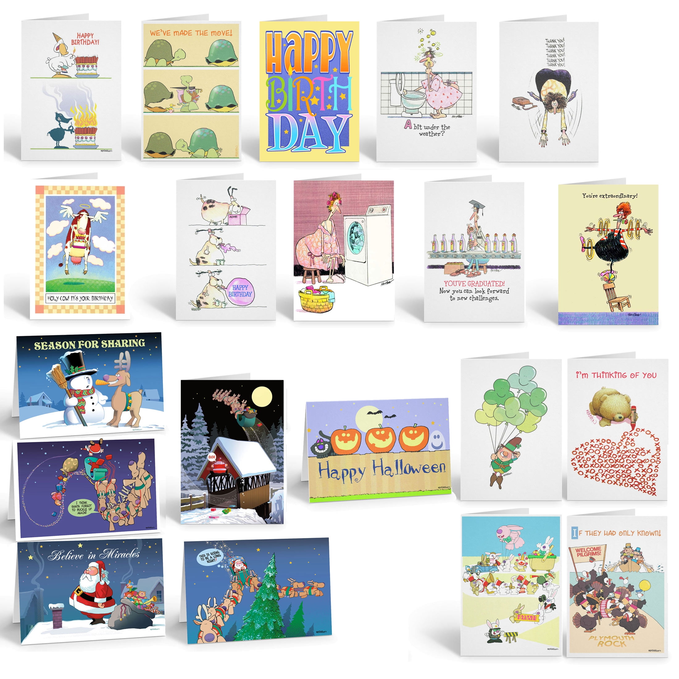 All Occasion Greeting Cards Bulk Set Birthday, Christmas Cards and