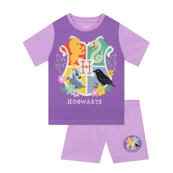 Harry Potter Girls Hogwarts Pyjamas Purple Sizes 6-14