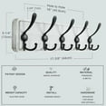 thumbnail image 5 of WZW Coat Rack Wall Mounted - 5 Tri Hooks, Heavy Duty, Wooden Wall Coat Hanger Coat Hook for Clothes Hat Jacket Clothing, Natural & Black, 5 of 10