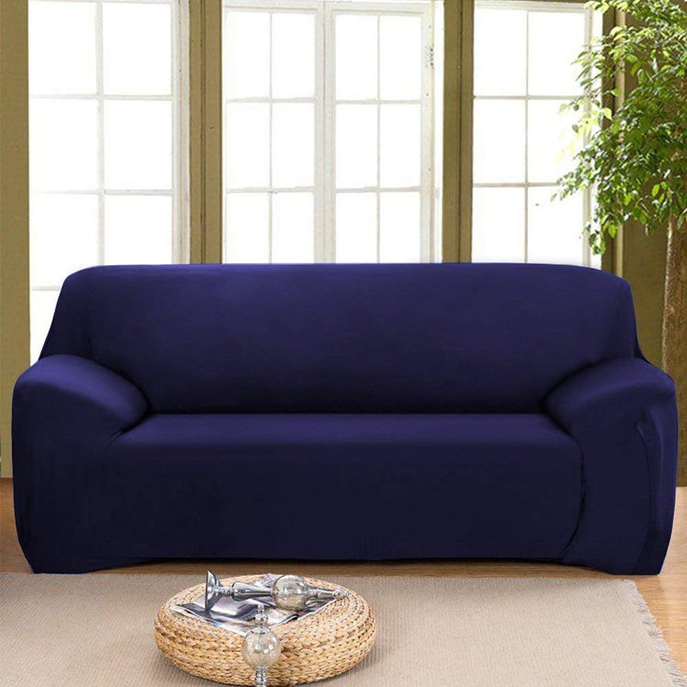 BLUE---COUCH SOFA COVER---STRETCH----CHECKERBOARD- 5 COLORS--COMES IN ALL SIZES 
