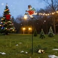 thumbnail image 5 of Solar-Powered Snowman Garden Ground Stake Light - Resin Patio Ambiance Lamp, Christmas Outdoor Decor, Auto-On/Off Solar Function, Weather-Resistant, Soft Glow, 32.28*9.44in, A, 5 of 9
