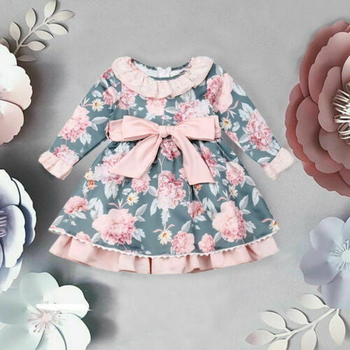 Toddler Baby Girl Floral Summer Princess Wedding Party Formal Lace Tulle Dress 