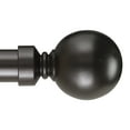 thumbnail image 2 of Tekno 25 - 132 in. Non-Adjustable 1-1/8 in. Single Traverse Window Curtain Rod Set in Maroon with Ball Finial, 2 of 6