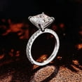 thumbnail image 2 of solitaire jewels 4CT Princess Moissanite Solitaire Engagement Ring For Women, 10K White Gold, 2 of 6