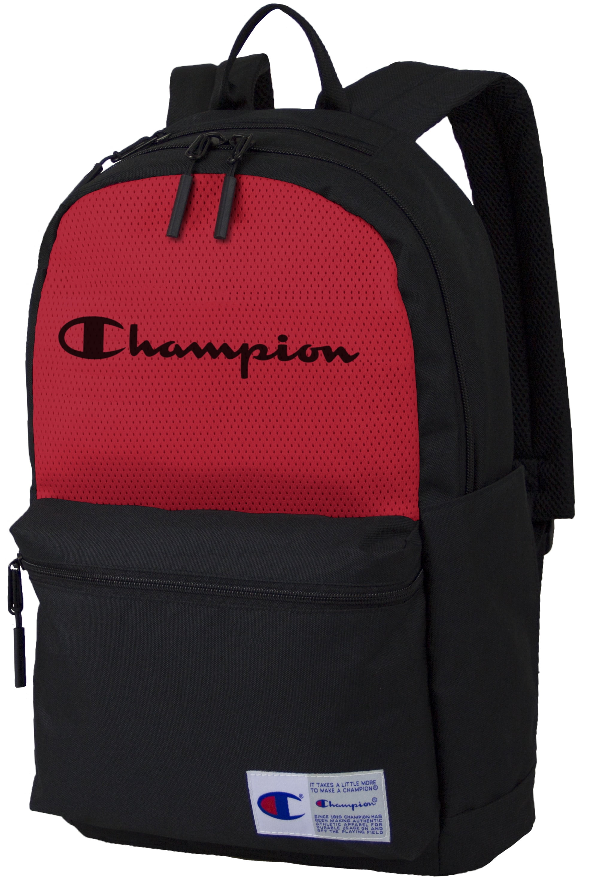 Champion Mesh Block Backpack, Black/Red 