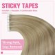 thumbnail image 5 of Easyouth Extensiones de cabello de alambre invisible Cabello humano Línea de pesca Extensiones de cabello Extensiones de cabello de alambre invisible Cabello humano Mezcla marrón medio Rubio miel Exte, 5 of 5