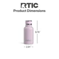 thumbnail image 4 of RTIC 12 oz Ceramic Lined Insulated Journey Water Bottle, Leak-Proof Lid, Pale Pink Glitter, 4 of 8