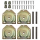 thumbnail image 2 of Angled Mounting Plates For Furniture Legs 4Pcs Set Designed For Wooden Furniture Legs Corrosion Resistant 12 Degree Angled Installation, 2 of 3