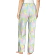 thumbnail image 3 of Naloa Color Rabbit Print Women’s Ultra-Soft Comfy Pajama Lounge Pants with Pockets & Drawstring, 3 of 8