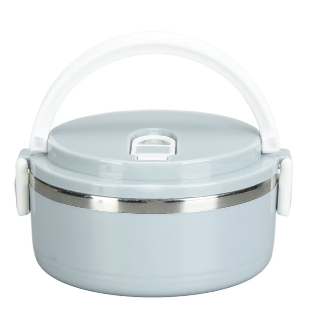 Fiambrera Térmica Contenedor Cilíndrico Para Almuerzo, Ventilación De Caja Acero Inoxidable Arqueado Ergonómico Diseño De Hebilla Corta Para La Escuela Para