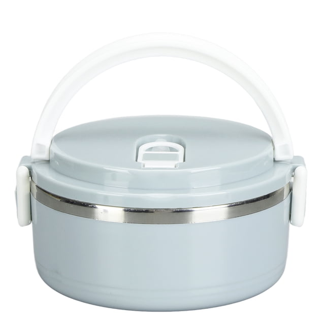 Cylinder Lunch Container, Vent Silicone Sealing Ring Bento Box Stainless Steel for Outdoor for School Single Layer,Three Layers,Four Layers