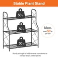 thumbnail image 4 of Bextsrack Plant Stand Rack 3 Tier Indoor Outdoor Multiple Holder Shelf,Black, 4 of 6