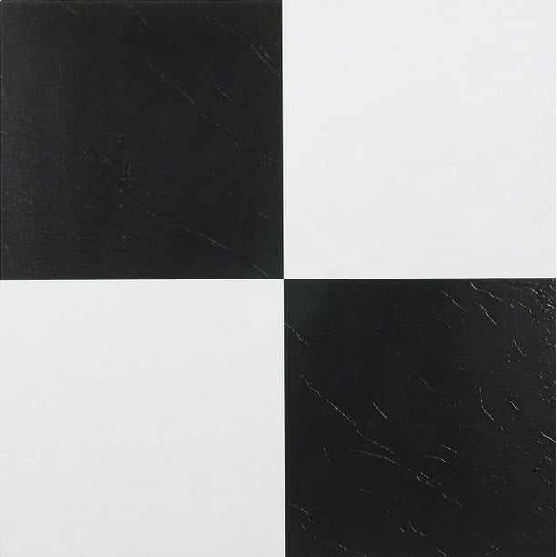 Achim Nexus 12 X12 1 2mm L Stick, Black And White Square Vinyl Flooring