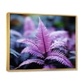 thumbnail image 2 of Designart "Purple Ferns Plant delicate Whispers I" Floral Floater Framed Wall Art Print, 2 of 7