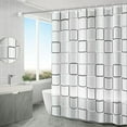 thumbnail image 3 of Tnobhg 1 Set Shower Curtain Easy Installation Shower Partition Tear-resistant Waterproof Bathtub Curtain for Home Bathroom, 3 of 8
