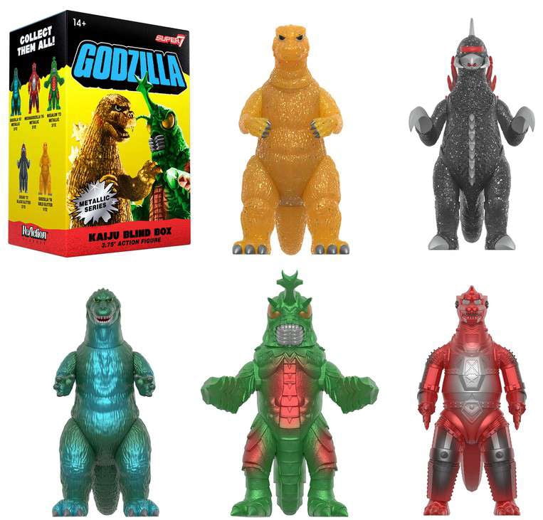 Super7 - Toho - Reaction Blind Box Wv5 - Metallic 12pc Flat