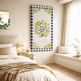 thumbnail image 5 of Canvas Wall Art, Summer Lemon Framed Canvas Prints for Hallway Bedroom, Farmhouse Black Check Plaid Vintage Oversized Gallery Wrapped Wall Decor for Home Office, Gifts, 24"x48" Ship Next Day, 5 of 7