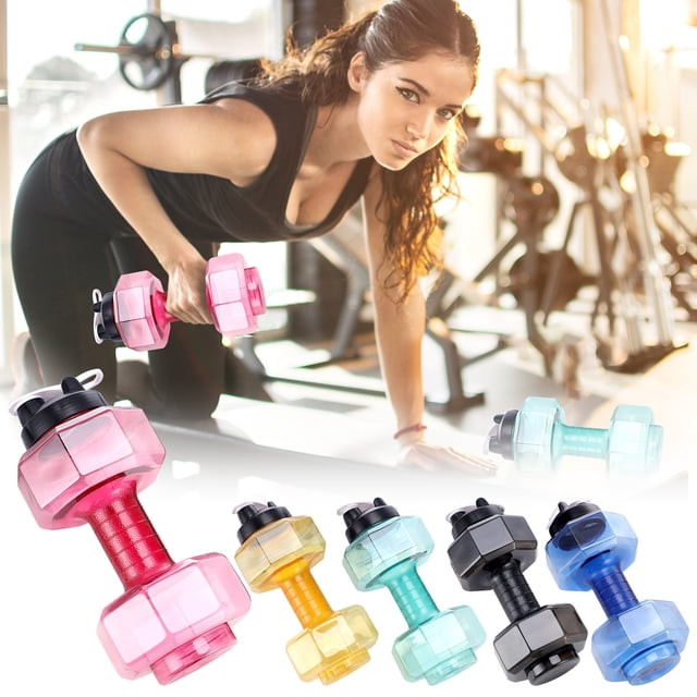Ganfancp 2.6 L Mancuernas Botella de Agua Grande Deporte Running Fitness Kettle Gym Botella de Agua con Mancuernas de Gran Capacidad Rebajas Hoy Liquidación 1X Mancuernas Llenas de Agua
