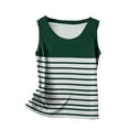 thumbnail image 4 of Scyoekwg Womens Tank Tops Crew Neck Basic Tank Tops Ladies Blouses Loose Lightweight Trendy Sleeveless T Shirts Color Block Patchwork Print Casual Comfy Blouses (Green,XXXXXL), 4 of 4