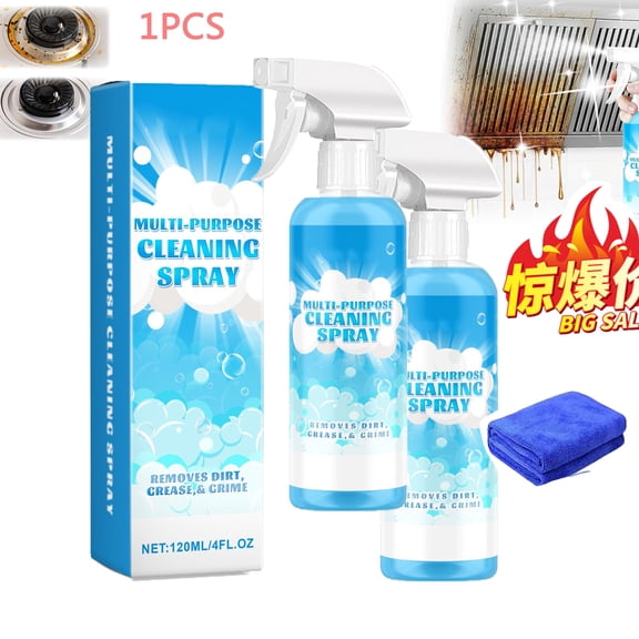 Multi-Purpose Cleaning Tablets -Cleaning Tablets with Refillable Spray Bottle - Fresh Scent All-Purpose Cleaner 120ml