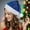 Blue, variant on Festive Santa Hat with Gold Stars for Adults and Kids,Soft Christmas Party Hat for Holiday Gatherings,Winter Celebrations,and Home Decor