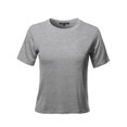 thumbnail image 1 of FashionOutfit Women's Basic Solid Round Neck Chest Pocket Short Sleeves Top, 1 of 4