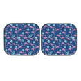 thumbnail image 4 of Picia Plants And Flamingos 2 Piece Car Windshield Sun Shade Foldable | Foldable Sun Shield for Front Window Blocks UV Rays and Keeps Your Vehicle Cool-Large, 4 of 7
