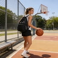 thumbnail image 6 of Dmlowu Waterproof Gym Bag for Men Women, Lightweight Foldable Drawstring Backpack with Multi Compartments, Large Capacity Sports Bag for Football Tennis Swimming, 6 of 6