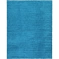 thumbnail image 1 of Unique Loom Solid Shag Modern Plush Area Rug 10' x 13' Rectangle Turquoise, 1 of 5
