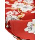 thumbnail image 5 of Vestido de botón rojo con cuello en V, flores, mangas 3/4 y bolsillos laterales para mujer Inspire Chic, 5 of 5